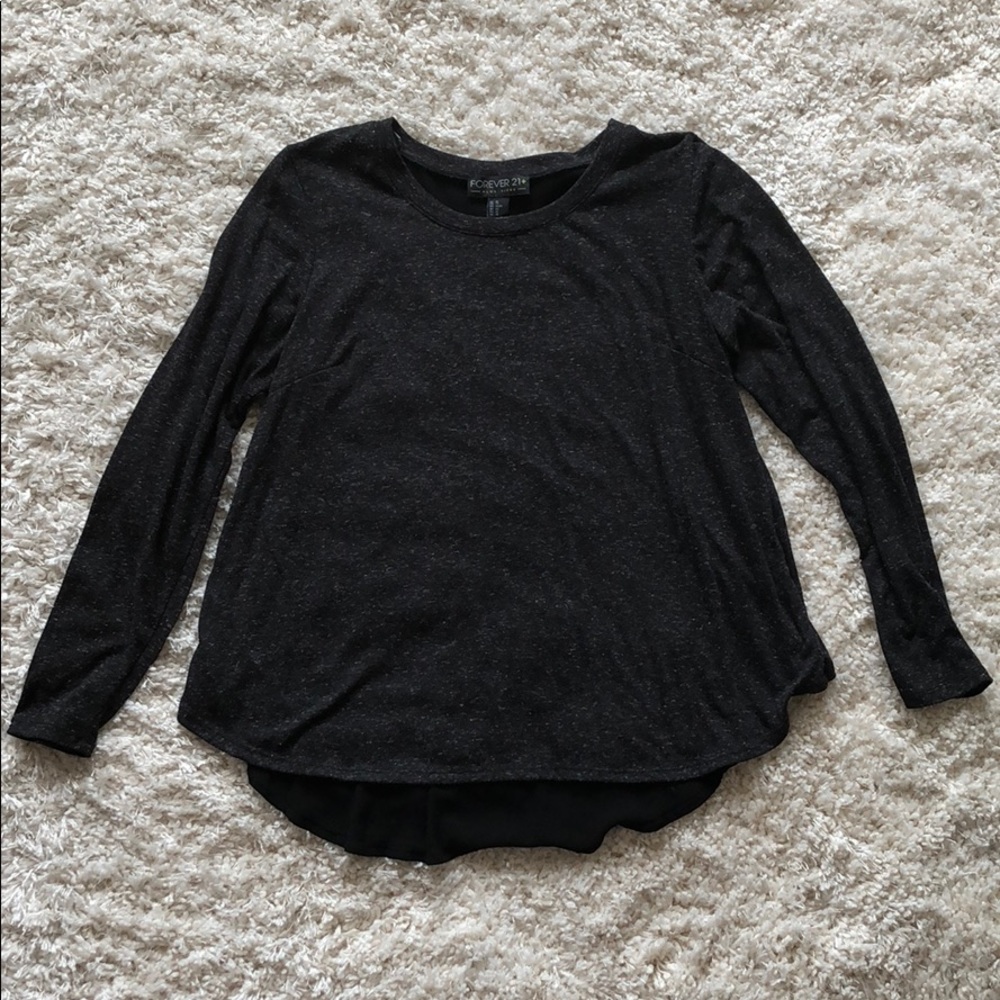 Black & Gray Long Sleeve Shirt